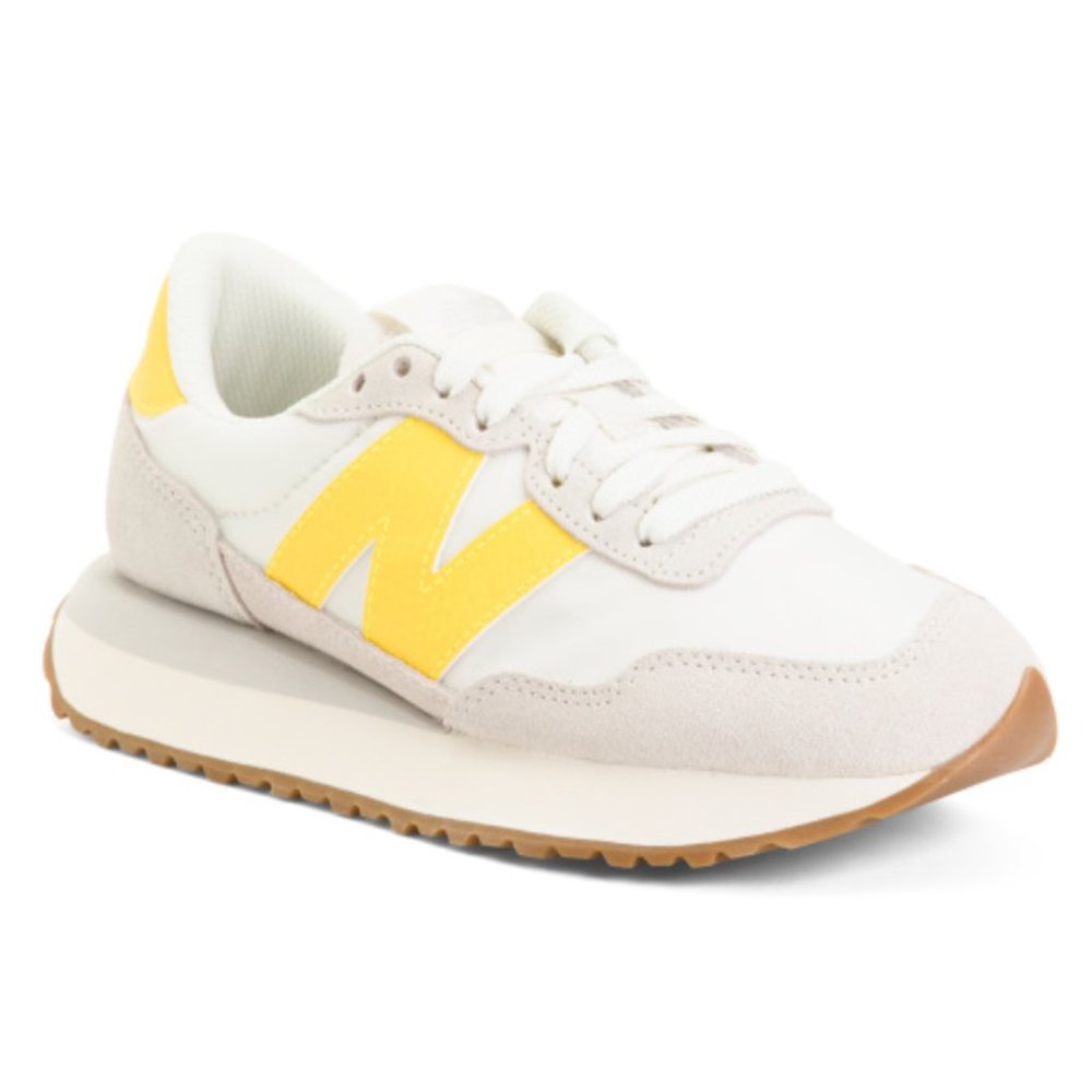 NEW New Balance 237 Casual Women's Sneakers Shoes White Yellow various sizes - Picture 2 of 12